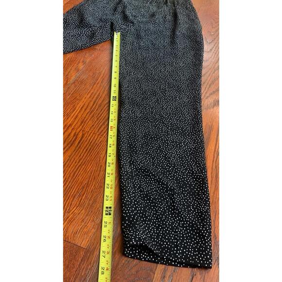 NWT Express Polka dot High Rise Paper Bag Ankle Pants 4R Black and White - Picture 5 of 15